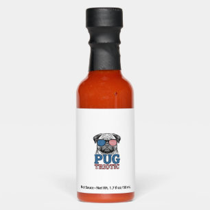 Patriotic Pug Vintage Engraving Shirt Design_1 Hot Sauces