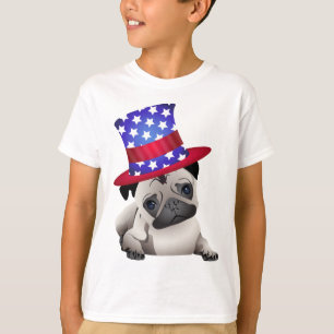 Patriotic Pugs - Add Your Own Text T-Shirt