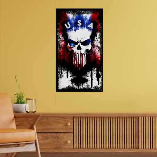 Patriotic Punisher USA Poster