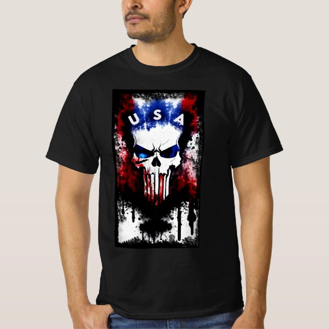 Patriotic Punisher (USA) T-Shirt (Front)
