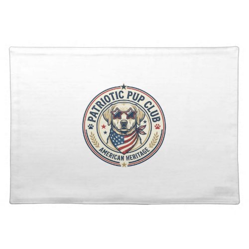 Patriotic Pup Club Patriotic Patriotic Pet Breed V Cloth Placemat