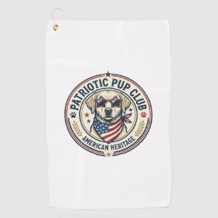Patriotic Pup Club Patriotic Patriotic Pet Breed V Golf Towel