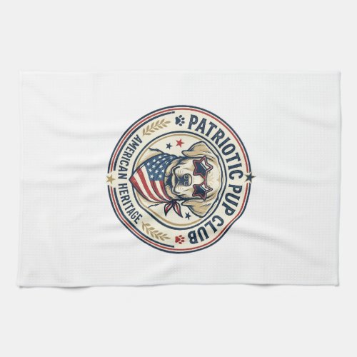 Patriotic Pup Club Patriotic Patriotic Pet Breed V Kitchen Towel