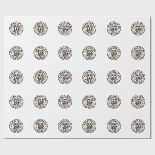 Patriotic Pup Club Patriotic Patriotic Pet Breed V Wrapping Paper