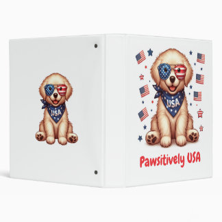 Patriotic Pup – USA Golden Retriever Binder