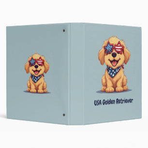 Patriotic Pup – USA Golden Retriever Binder