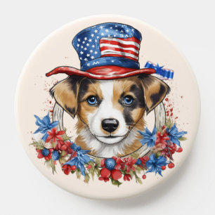Patriotic Puppy 4th of July USA Independence Day PopSocket