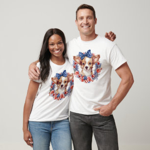Patriotic Puppy 4th of July USA Independence Day T-Shirt