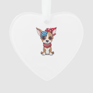 Patriotic Puppy - Style 4 Ornament