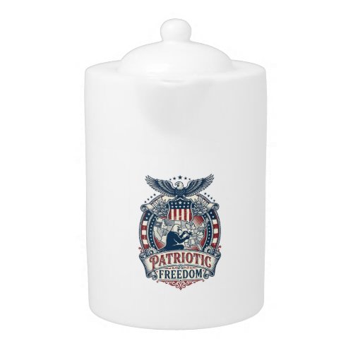 Patriotic Puzzle Lover Vector Graphic Tee Teapot