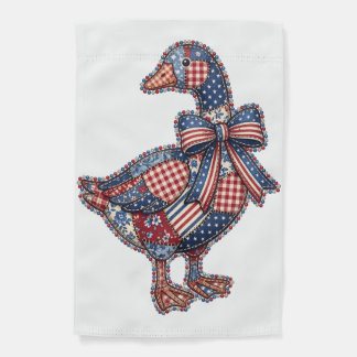 Patriotic Quilted Goose Garden Flag