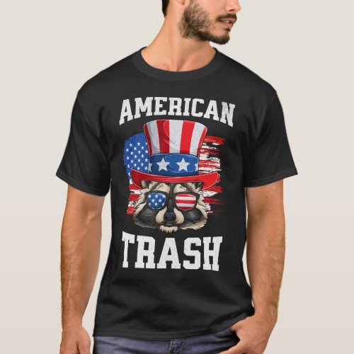 Patriotic Raccoon 4th Of July American Trash Panda T_Shirt