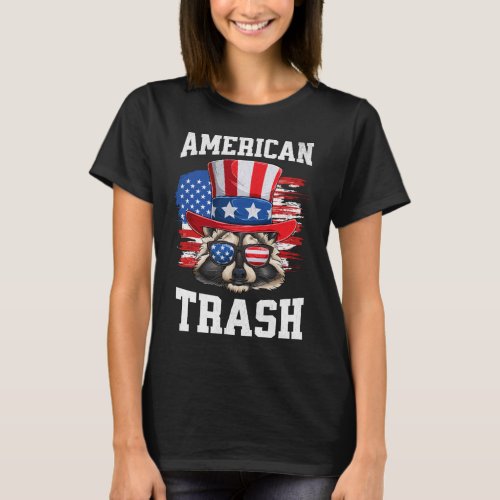 Patriotic Raccoon 4th Of July American Trash Panda T_Shirt