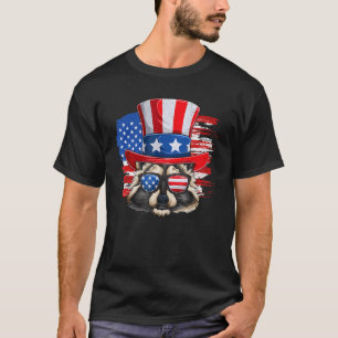 Patriotic Raccoon   4th Of July Trash Panda Usa Fl T-Shirt