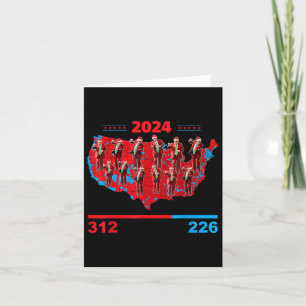 Patriotic Red And Blue Map County Election Map Fun Card