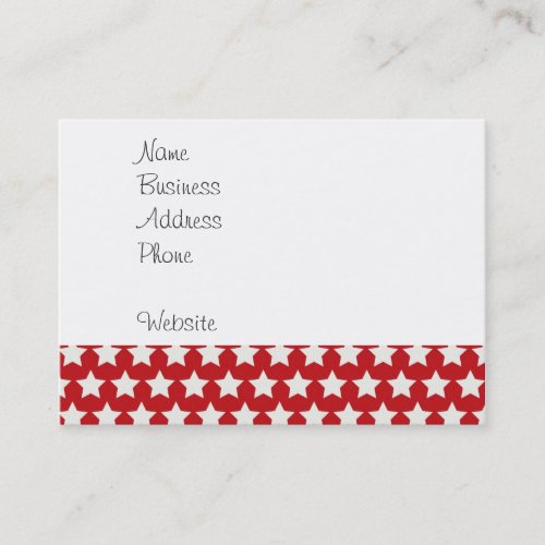Patriotic Red and White Stars Pattern 4th of July Business Card Templates