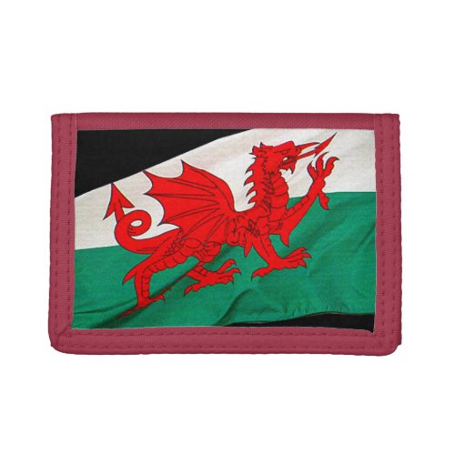 Patriotic Red Dragon Flag of Wales Trifold Wallet