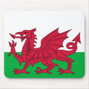 Patriotic Red Dragon Of Wales Mousepad by DigitalDreambuilder at Zazzle