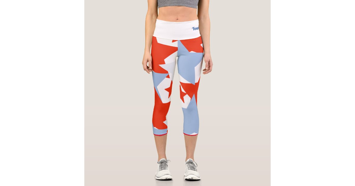 Stars and Stripes Capri Pants Capris for Women With Patriotic