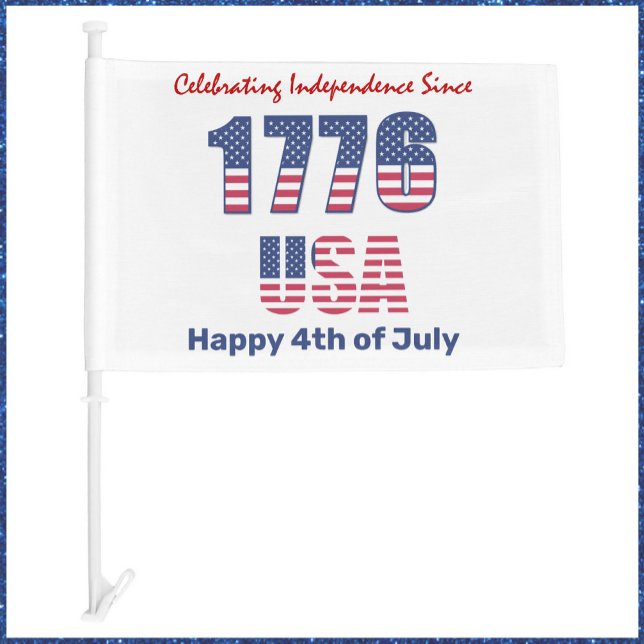 Patriotic Red White and Blue 4th of July Car Flag (Creator Uploaded)