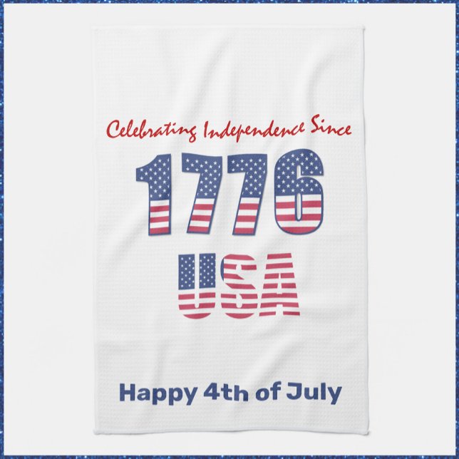 Patriotic Red White and Blue 4th of July  Kitchen Towel (Creator Uploaded)