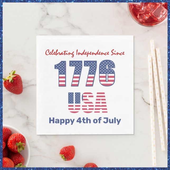 Patriotic Red White and Blue 4th of July  Napkins (Creator Uploaded)