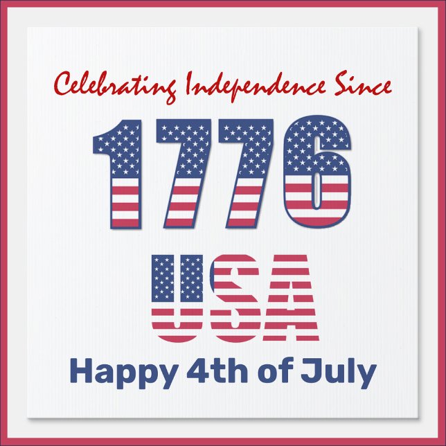 Patriotic Red White and Blue 4th of July Sign (Creator Uploaded)