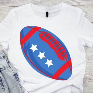 Patriotic Red, White, and Blue American Football T-Shirt