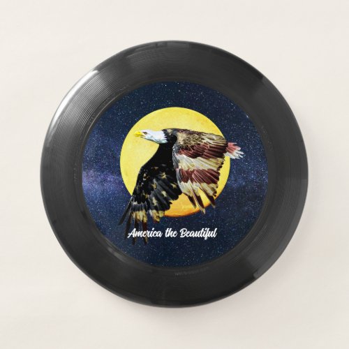 Patriotic Red White and Blue Bald Eagle Wham_O Frisbee