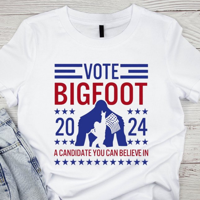 Patriotic Red, White, and Blue Bigfoot 2024  T-Shirt (Creator Uploaded)
