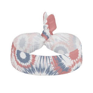 Patriotic Red White and Blue Fireworks Elastic Hair Tie