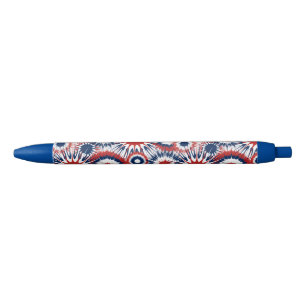Patriotic Red White and Blue Fireworks Pen