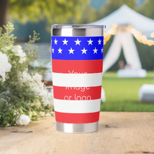 Patriotic Red White And Blue Insulated Tumbler
