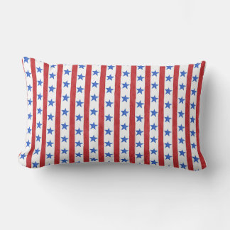 Patriotic Red white and blue Lumbar Pillow