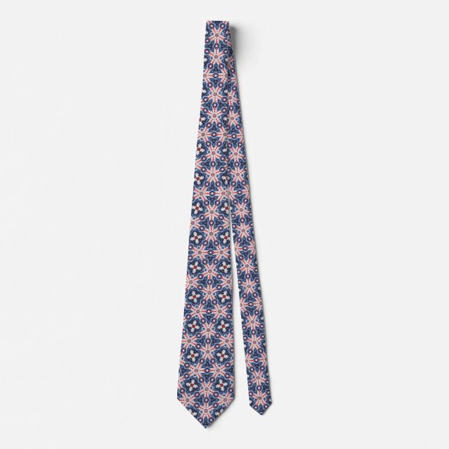 Patriotic Red White and Blue Necktie (Front)