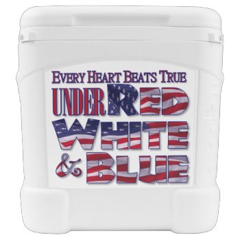 Patriotic Red White And Blue Roller Cooler by elizme1 at Zazzle