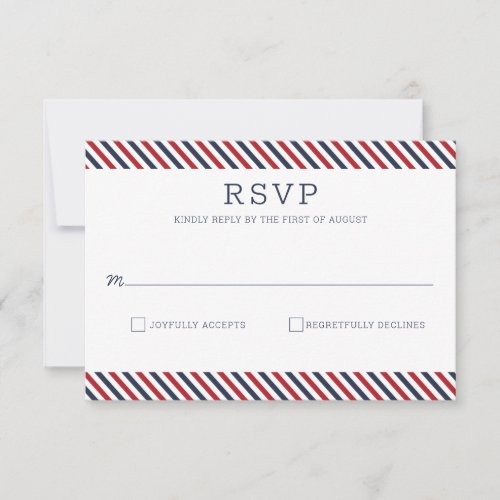 Patriotic Red White and Blue RSVP