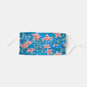 Patriotic Red White And Blue Stars Adult Cloth Face Mask (Front, Folded)