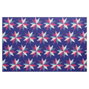 Patriotic Red White and Blue Stars Fabric
