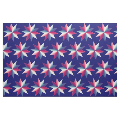Patriotic Red White and Blue Stars Fabric