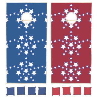 Patriotic Red White and Blue Stars Pattern Game