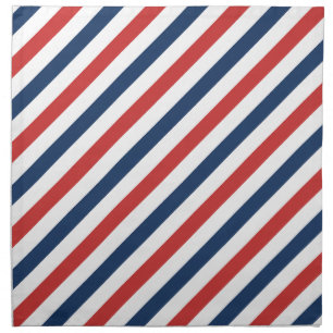Patriotic Red White and Blue Stripes Cloth Napkin