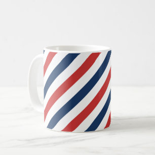 Patriotic Red White and Blue Stripes Coffee Mug