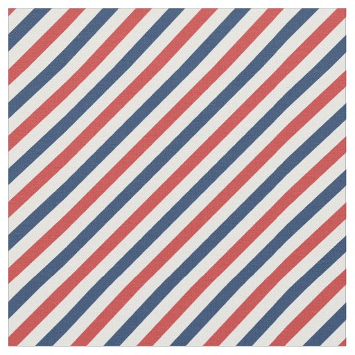 Patriotic Red White and Blue Stripes Fabric