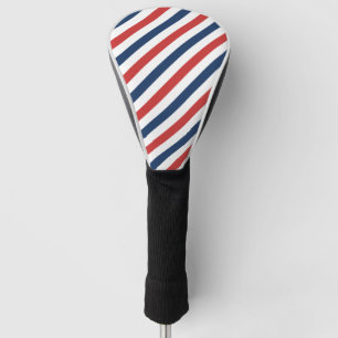 Patriotic Red White and Blue Stripes Golf Head Cover