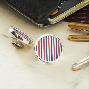 Patriotic Red White and Blue Stripes Lapel Pin
