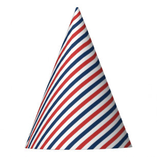 Patriotic Red White and Blue Stripes Party Hat