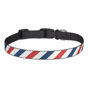 Patriotic Red White and Blue Stripes Pet Collar