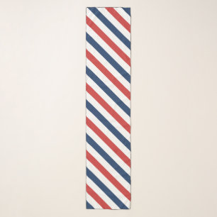 Patriotic Red White and Blue Stripes Scarf