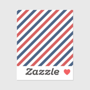 Patriotic Red White and Blue Stripes Sticker